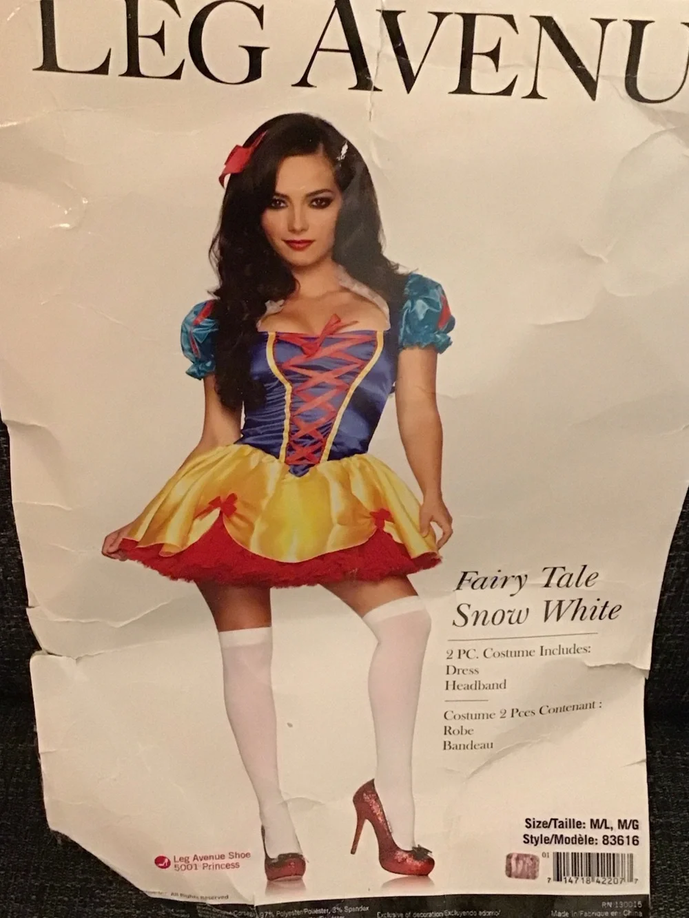 Leg Avenue Blue, Yellow and Red Snow White Fairy Tale Costume